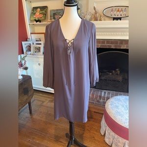 Three Eighty Two gray stress with lace up front, Size-Medium